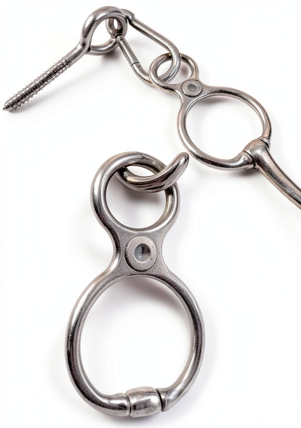 Horse Tie Ring 2 Pack INTONX Stall & Trailer Tether Grooming Brush-3