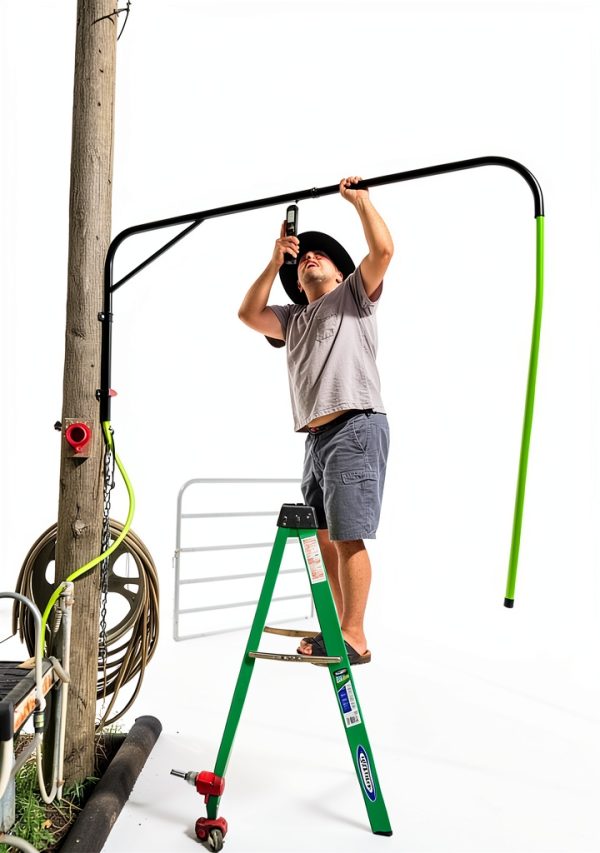 Horse Wash Hose Boom Arm WGOHOSE Wall-Mounted 180° Swivel-6