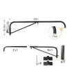Hose Boom AshKiz Horse Wash Stall Arm 180 Swivel Metal Black-1