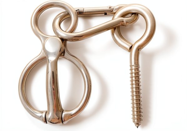 Horse Tie Ring 2 Pack INTONX Stall & Trailer Tether Grooming Brush-4