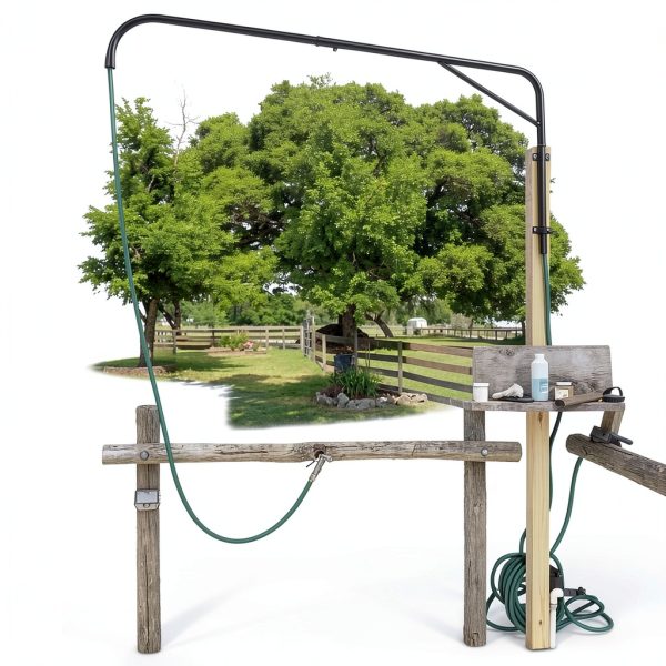 Horse Wash Hose Boom Arm WGOHOSE Wall-Mounted 180° Swivel-1