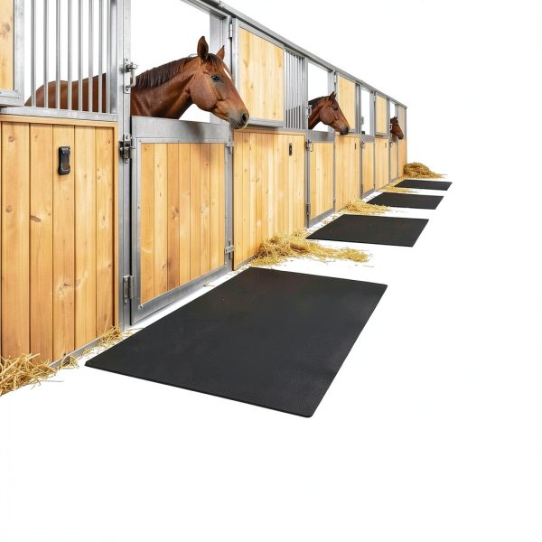 Rubber Horse Stall Mat Wibeelee 3.7x6 Ft Waterproof Non‑Slip Flooring-4