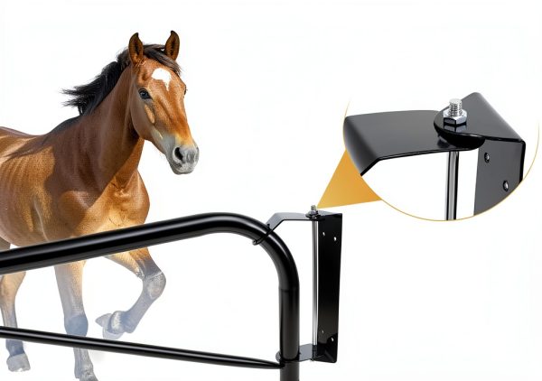 Hose Boom AshKiz Horse Wash Stall Arm 180 Swivel Metal Black-2