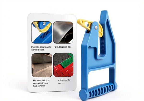 Feroca Heavy Duty Stall Mat Gripper, a Pair of Mat Mover Tool - Effortless Remover for Thick Rubber Mats in Horse Stalls, Barn, Gym, Trailer - Easy Lift & Move to Save Your Back-4