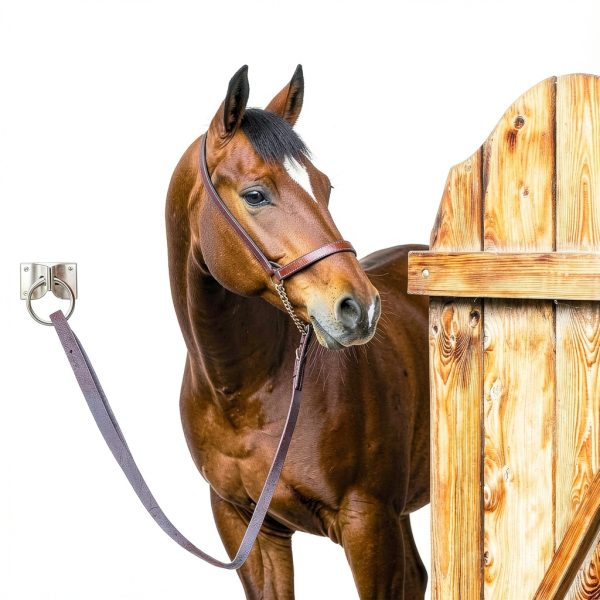 16 Pack Cross Tie Ring for Horse, Block Tie Ring with Screws, Wall Mount Horse Tie Ring, Stainless Steel Hitching Ring Tie Down Hooks Horse Barn Supplies for Livestock Stable Stall Racetrack-5