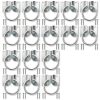 16 Pack Cross Tie Ring for Horse, Block Tie Ring with Screws, Wall Mount Horse Tie Ring, Stainless Steel Hitching Ring Tie Down Hooks Horse Barn Supplies for Livestock Stable Stall Racetrack-0