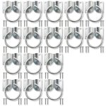 16 Pack Cross Tie Ring for Horse, Block Tie Ring with Screws, Wall Mount Horse Tie Ring, Stainless Steel Hitching Ring Tie Down Hooks Horse Barn Supplies for Livestock Stable Stall Racetrack-0