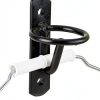 Metal Bucket Hangers for Horse Stalls - Wall Mount Bucket Holder for Grain Feed - Black-6