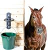 Metal Bucket Hangers for Horse Stalls - Wall Mount Bucket Holder for Grain Feed - Black-3
