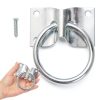 16 Pack Cross Tie Ring for Horse, Block Tie Ring with Screws, Wall Mount Horse Tie Ring, Stainless Steel Hitching Ring Tie Down Hooks Horse Barn Supplies for Livestock Stable Stall Racetrack-1