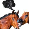 Sukh Acrylic Horse Mirror - Safe Stall Mirrors Sheet Horse Toy Hanging Pony Calming Non Glass Shatterproof Horse Toys for Stable Barn Stall Toy Entertainment (16.92 x 12.99 Inch)-5