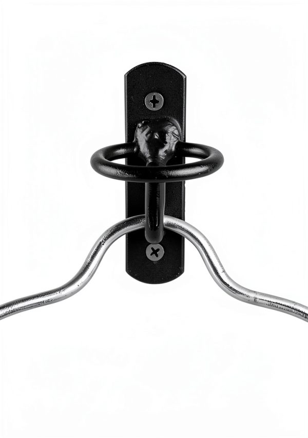 Metal Bucket Hangers for Horse Stalls - Wall Mount Bucket Holder for Grain Feed - Black-7