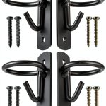 Metal Bucket Hangers for Horse Stalls - Wall Mount Bucket Holder for Grain Feed - Black-0